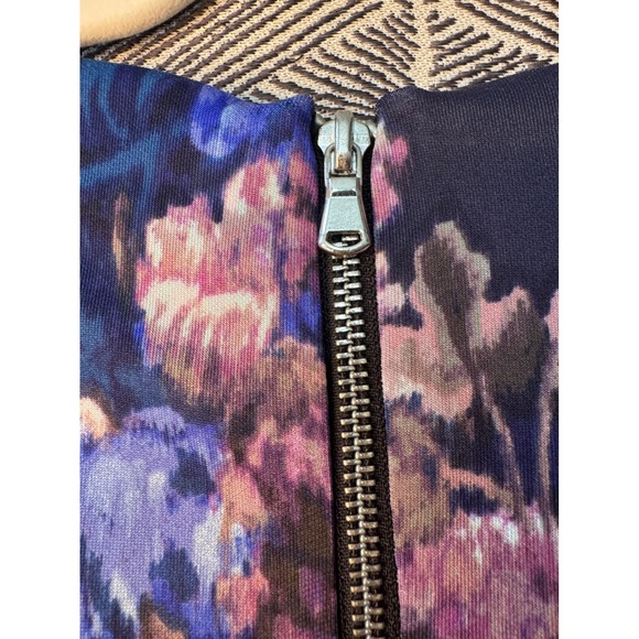 Betsey Johnson Navy Floral Print Dress Size 4 - Picture 4 of 8